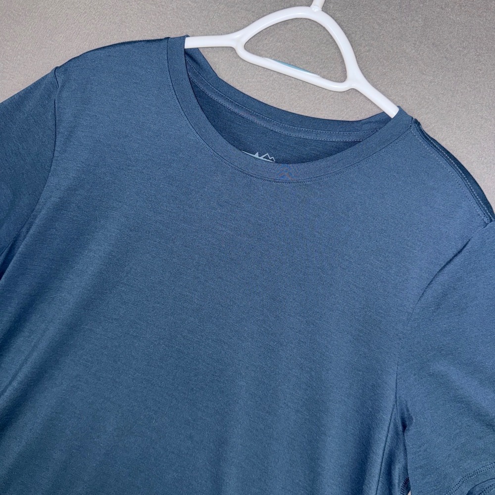 REI Co-op T-Shirt Womens XL Blue Activewear Hiking Short Sleeve Curved Hem